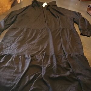 H&M Black Flowy Dress Xl